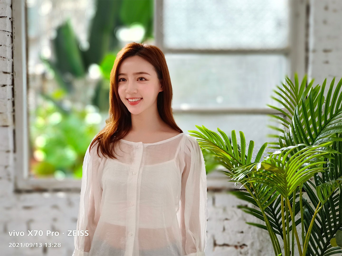 實際套用「Sonnar」鏡頭效果所拍攝的人像照。