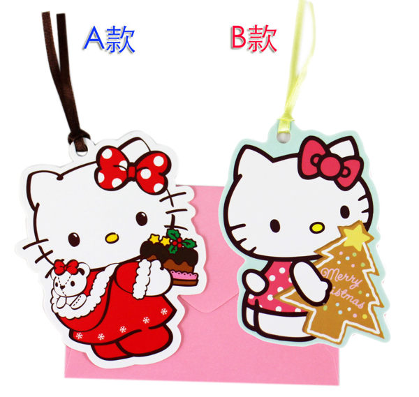 【卡漫城】 Hello Kitty 聖誕節 吊飾 卡片 任選四張 ㊣版 聖誕卡 耶誕卡 禮物 賀卡 祝福 留言 凱蒂貓