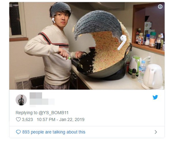 一名日本搞笑 YouTuber 的炒飯翻鍋神照，掀起網友們的 P 圖戰場