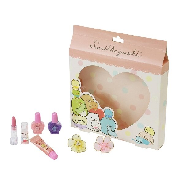 大賀屋 日貨 角落生物 化妝組 禮盒 髮圈 彩妝 指甲油 唇彩 唇釉 口紅 戒指 角落小夥伴 正版 J00018650