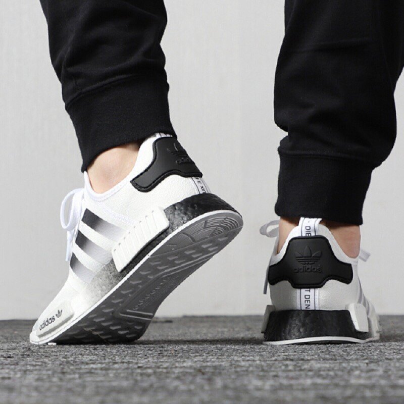 KUNO SHOES-Adidas NMD R1 White 白黑 漸層 EG7410