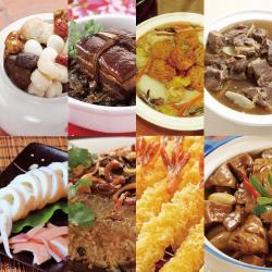 ◎1.由五星主廚 阿彰師 技術指導研發製作|◎2.道道大菜 皆是師傅得獎大菜|◎3.20分鐘輕鬆菜.haccp.iso-22000雙認證工廠製作.1.松露鮑翅干貝佛跳牆1000g(固形物:450g)2