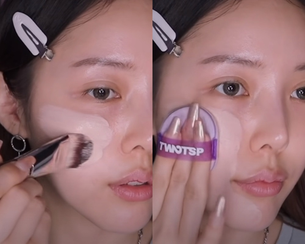 Pony偽素顏妝畫法1：粉底先鋪再拍