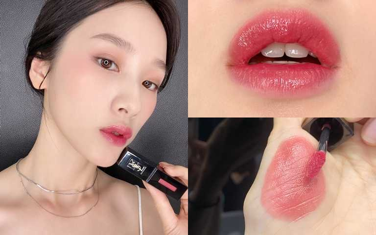 小編個人也好喜歡的奢華緞面漆光唇釉#419，自己看這樣的甜美撒嬌色完全沒有膚色限制，誰擦都能完美駕馭。（圖／吳雅鈴攝影、品牌提供）