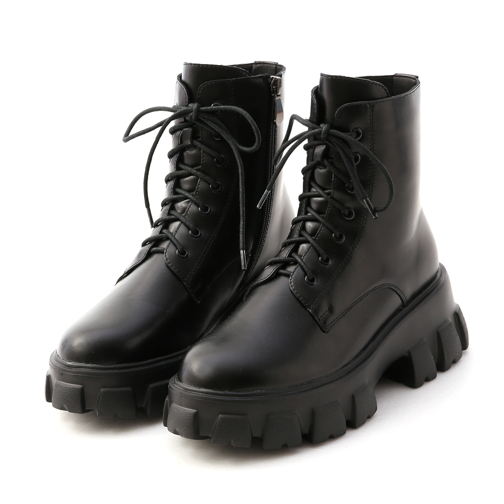 D+AF 酷甜主張．超輕量綁帶鋸齒短靴