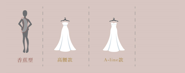 香蕉型 婚紗