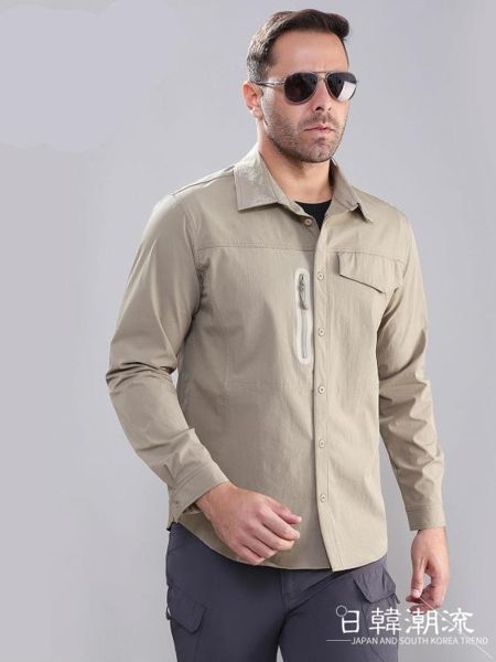 戰術上衣 軍迷戰術襯衣春夏速干襯衣戶外多功能襯衫登山通勤薄款作訓上衣男