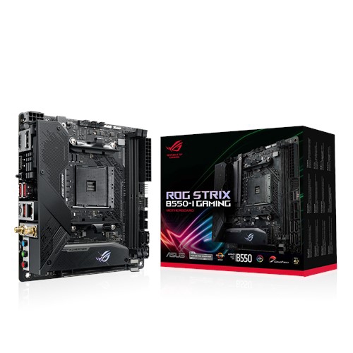 AMD B550 Gaming Mini-ITX 主機板，PCIe 4.0Intel® 2.5 Gb 乙太網路WiFi 6 (802.11ax)雙 M.2 與散熱片SATA 6 Gbps、USB 3.