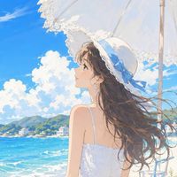 渚に白いパラソル🏖️40代50代60代歓迎🌿