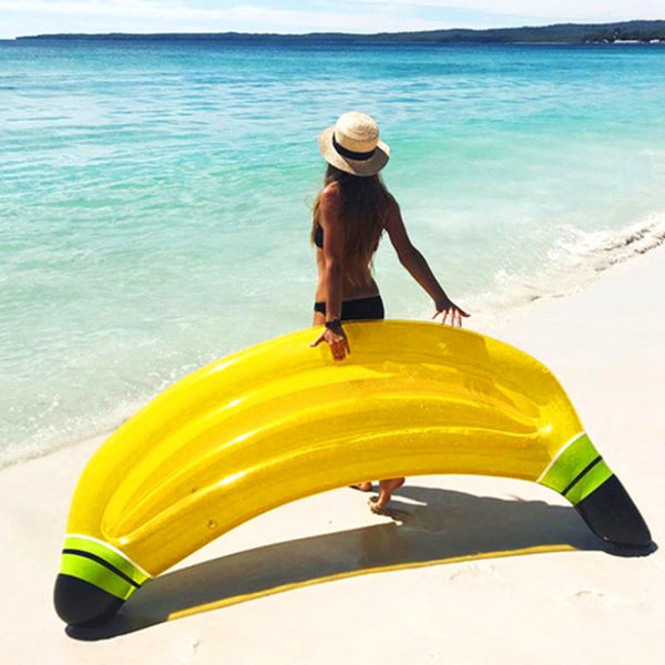 香蕉浮排 充氣浮床 浮板 成人可用 水上用品 座船游泳圈 泳池 浴缸 玩水 游泳 海邊 橘魔法 現貨