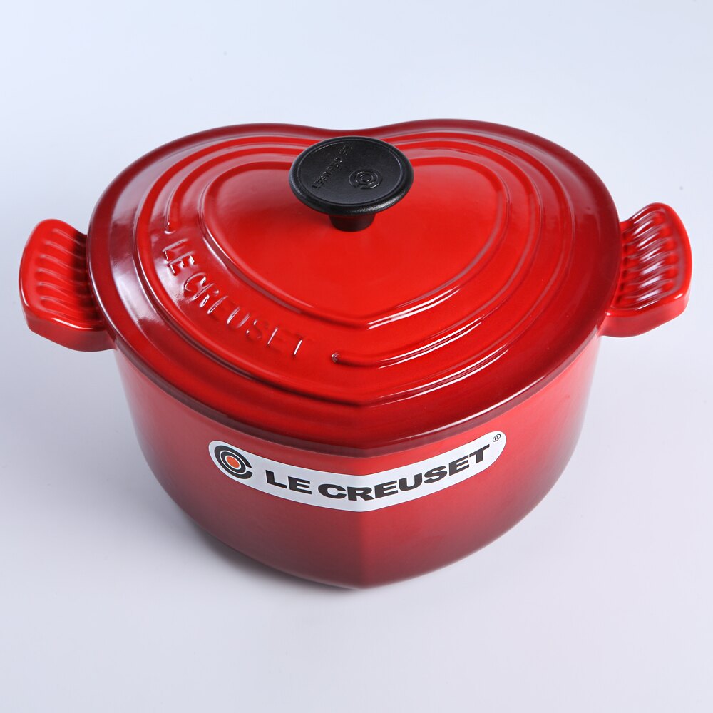 【法國LE CREUSET】琺瑯鑄鐵愛心鍋 湯鍋 燉鍋 造形鑄鐵鍋 20cm 1.9L 櫻桃紅 (法國LE CREUSET LC鍋 LC20cm 【法國LE CREUSET】湯鍋)