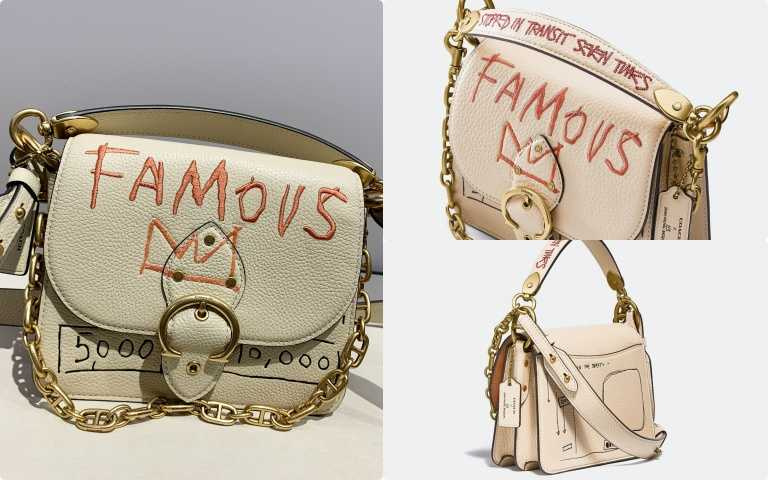 COACH X JEAN MICHEL BASQUIAT FIVE BEAT SHOULDER BAG／25,800元（圖／陳瑋 攝、品牌提供）