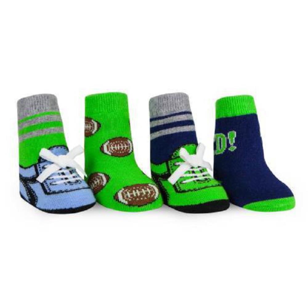 美國Waddle維特生產各種高品質，時尚前衛造型嬰兒襪，適合0-1歲的小寶寶適用。四季襪精美禮盒包裝，內含四對不同花色寶寶襪，精緻縫邊細節呈現高品質，讓您送禮自用兩相宜。材質柔軟和可伸縮設計，能包覆嬰