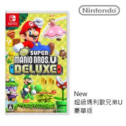 ◎新增偷天兔、奇諾比珂等新角色，可4人同樂|◎收錄《New超級路易吉U》全新關卡|◎橫向卷軸瑪利歐經典代表大作商品名稱:Nintendo任天堂《New超級瑪利歐兄弟U豪華版》中文版[台灣公司貨]品牌: