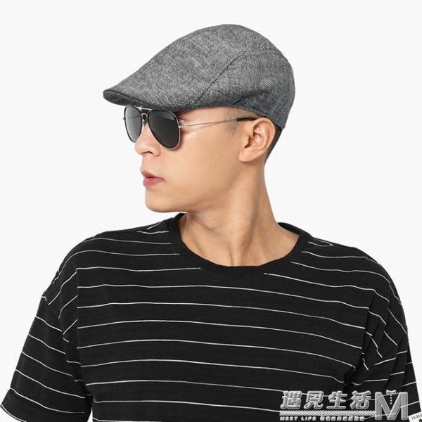 夏季清涼薄款貝雷帽男士棉麻透氣鏤空鴨舌帽女防曬太陽帽遮陽帽潮 遇見生活