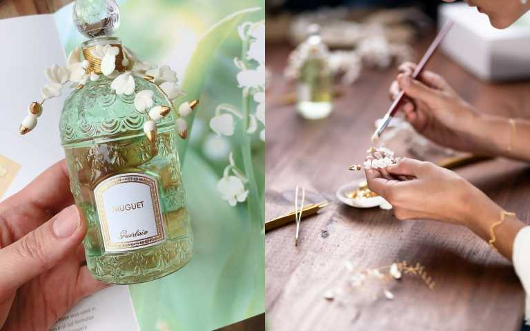 手工妝點嬌蘭鈴蘭淡香水縷金瓷卉蜂印瓶（圖／黃筱婷攝影、品牌提供）