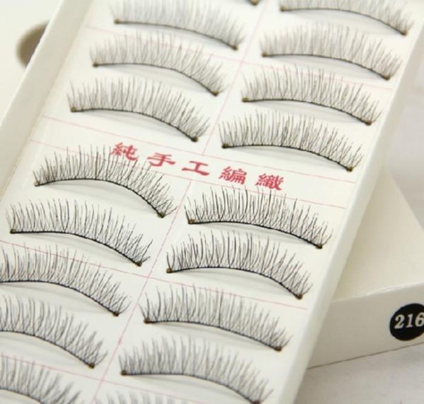 假睫毛臺灣純手工216假睫毛 自然裸妝逼真棉線梗影樓日常學生眼睫毛 唯伊時尚