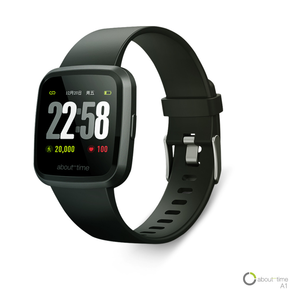 手腕轉一下螢幕會亮起讓您一目了然地看到時間。 ◆ 智能健康監測 24小時智能測量(測量結果僅供參考，不可作為醫療用途及依據)，配有先進的PPG傳感器。在APP上設置檢測的個人模式，以便進行測量。睡眠監