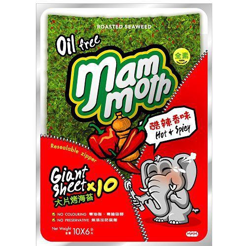 低熱量 ◆ 精選高級紫菜再淋上焦糖 ◆ 爽脆口感讓您欲罷不能 成份：紫菜、糖、鹽、辣椒粉、L-麩酸鈉 營養標示 每一份量 : 6公克 本包裝含 : 10份 每份 每100公克 熱量 : 20大卡332