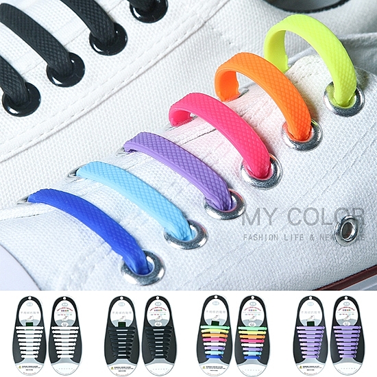 免綁免系，快捷方便，實現快速穿鞋，矽膠材質，，可承受較大拉力。