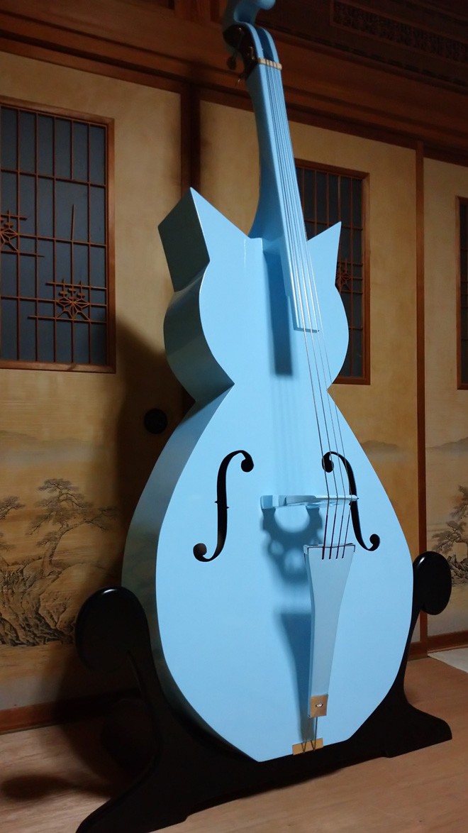 俺の楽器・私の愛機】848「DIY自作コントラバス【猫ントラバス