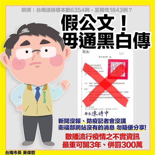 假公文又一樁！竟是指揮官陳時中署名