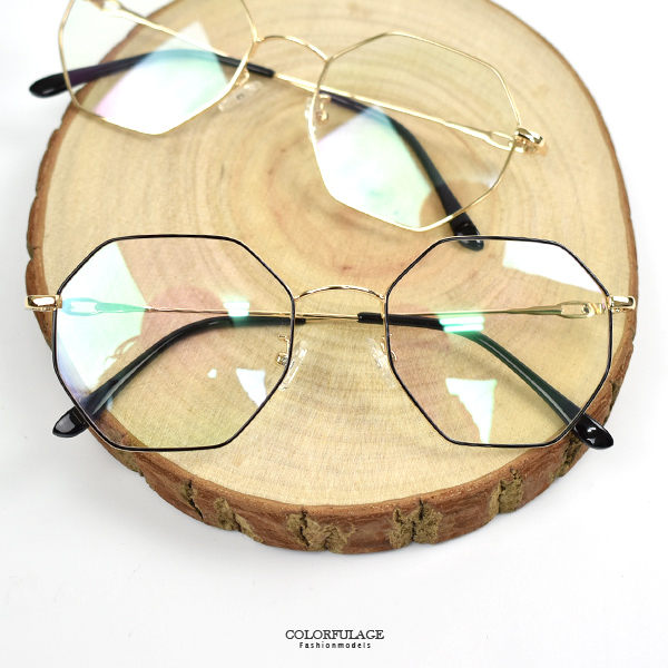 鏡框 日系金屬不規則框平光眼鏡NY414