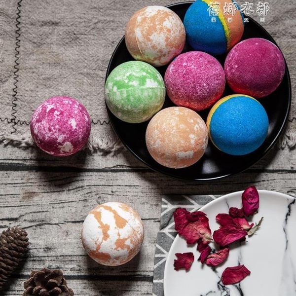 精油球泡澡浴球抖音日本香體氣泡彈沐浴球爆炸星空多泡泡浴鹽球 蓓娜衣都
