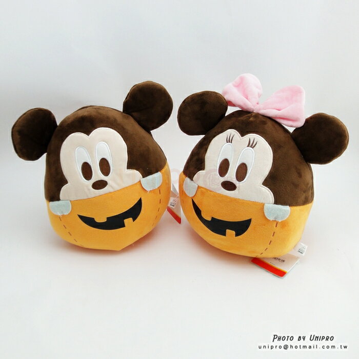 【UNIPRO】迪士尼 米奇 米妮 南瓜造型 絨毛玩偶 擺飾 萬聖節 Halloween