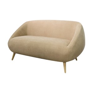 波里雙人沙發-土黃色