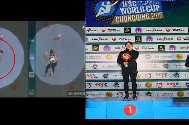 Aries Susanti Rahayu berhasil menyumbangkan emas untuk Indonesia di ajang IFSC World Cup 2018. (Facebook/Ferry Hakim)