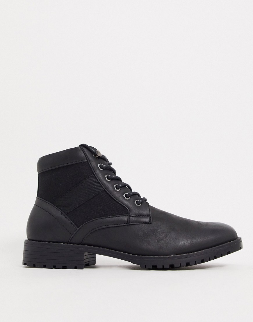 Boots by ASOS DESIGN Two reasons to add to bag Lace-up fastening Padded cuff Round toe Textured trea