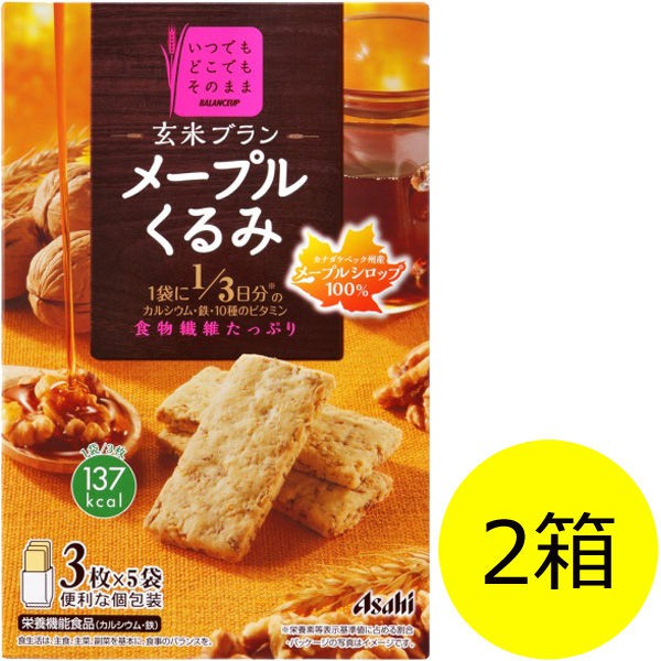 選用麥麩、玄米為主要原料並將他們搗碎塑形烤成香脆燕麥餅乾加上楓糖與核桃增加口感香脆美味讓人愛不釋手商品重量: 300公克內容物:1盒(5包×3片)，2入裝產地:日本 過敏原:小麥，雞蛋，牛奶，大豆保證