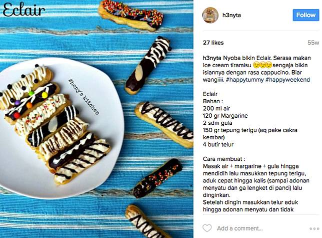 Dessert Prancis Tak Melulu Repot, Yuk Moms Bikin Eclair yang Simpel