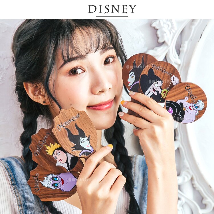 Disney迪士尼原木手拿鏡-反派系列 隨身鏡 化妝鏡 鏡子