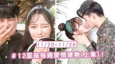 【11/20-11/26】十二星座每週愛情運勢 (上集) ～獅子座本週戀愛滿分喔！