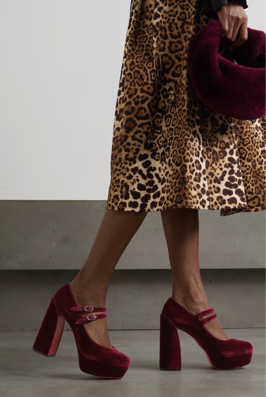 CHRISTIAN LOUBOUTIN Movida Jane 130 velvet platform pumps