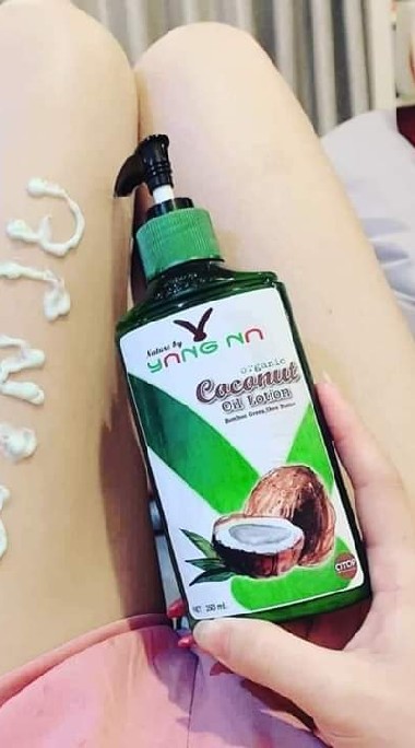 โลชั่นน้ำมันมะพร้าวสกัดเข้มข้นยางนา ผิวเนียยขาวใส