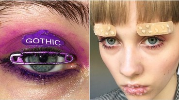 密集恐懼症慎入！18 歲丹麥彩妝師創「心理變態」妝容 「迴紋針、項鍊」入眼挑戰人體極限！