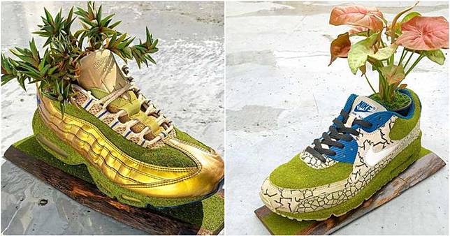 Pria Jepang ini sulap sneakers bekas jadi 10 pot tanaman, inspiratif