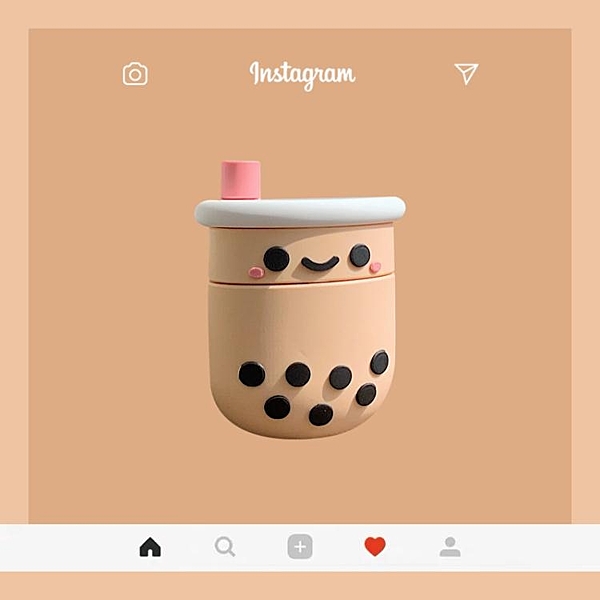 ins珍珠奶茶AirPods保護套硅膠可愛女蘋果無線藍芽耳機殼創意立體