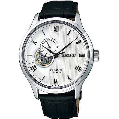 SEIKO精工 Presage紳士風範開芯鏤空機械男錶(SSA379J1)-41.8mm