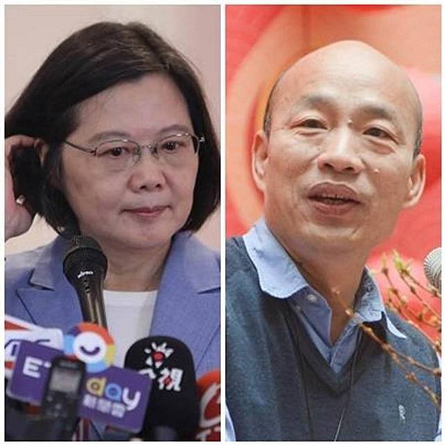 蔡英文（左圖）、韓國瑜（右圖）。 （本報資料照片）