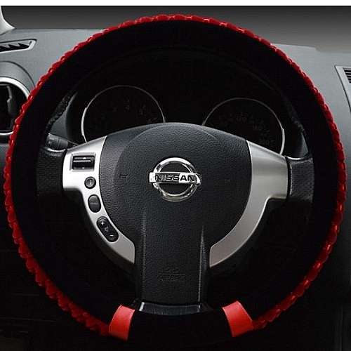 珊瑚魔力絨 方向盤套