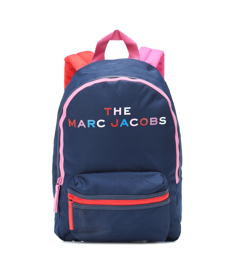 This practical, style-conscious logo nylon blue backpack from Little Marc Jacobs is hard not to love