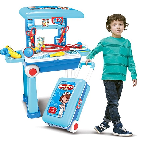 兒童過家家拉桿旅行箱化妝廚房醫生療工具箱玩具套裝男女孩行李箱