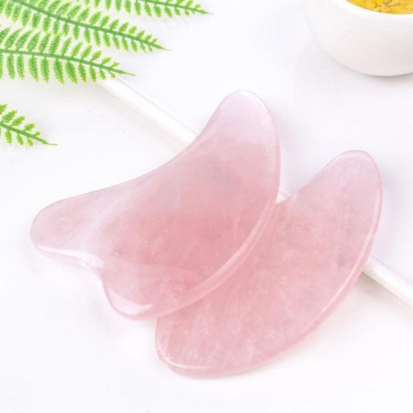 全館85折天然粉晶刮痧板玉石粉水晶面部美容瘦臉部小海豚家用全身通用