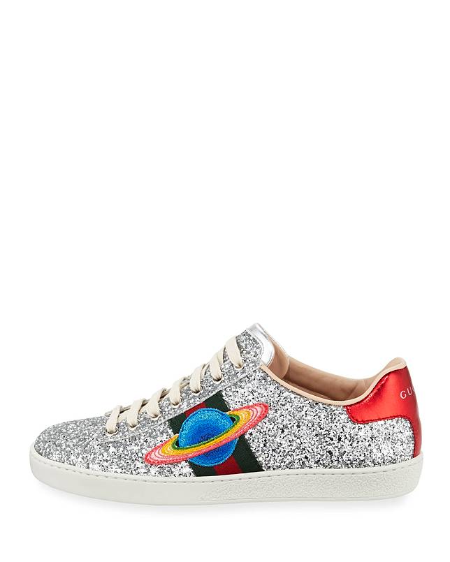 pink sparkly gucci sneakers