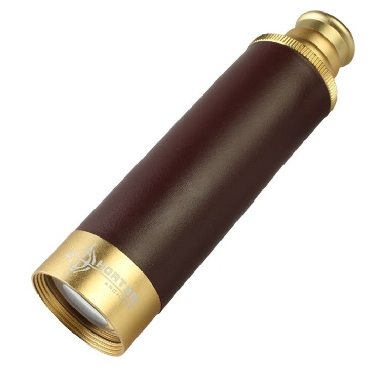 【磨砂鋁製】海盜單筒望遠鏡25x30 海盜單筒望遠鏡復古伸縮袖珍2530高倍高清迷你微光夜視戶外