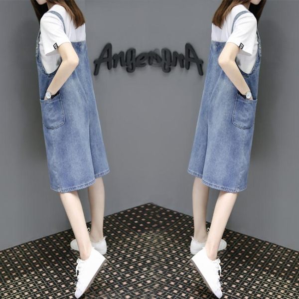 春夏韓版學院風寬鬆顯瘦休閒褲吊帶褲女學生五分哈倫褲寬管褲短褲 Korea時尚記